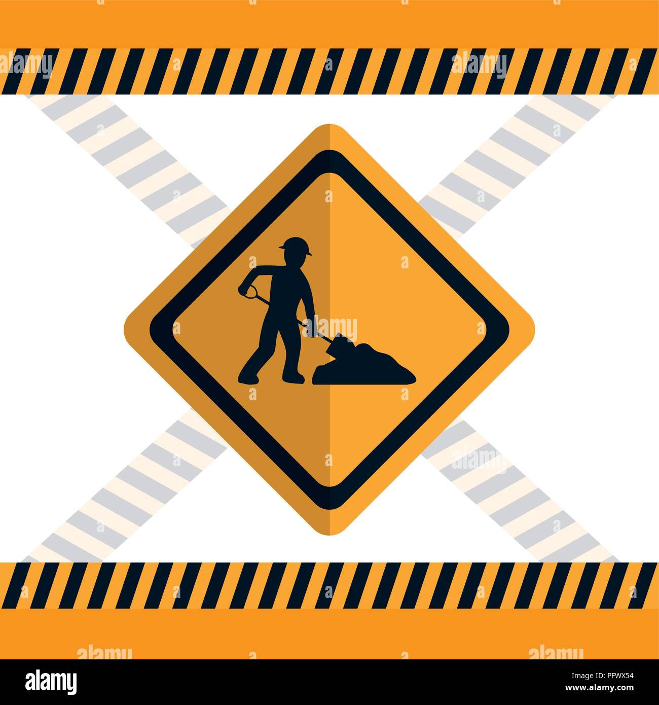 Construction road sign Stock Vector Image & Art - Alamy