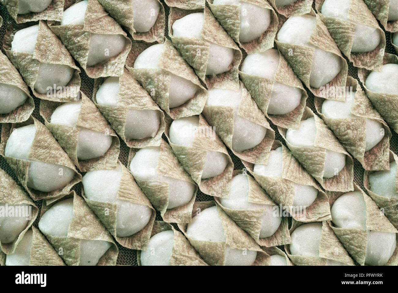 Fresh seafood and fish products. Sekinchan fishing village, peninsular Malaysia. Stock Photo