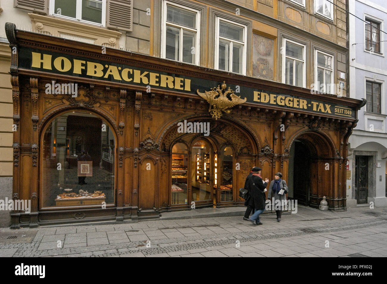 The Hofbackerei Edegger Tax Bakery In Hofgasse Graz Austria The Bakery Has A Large Wooden Frontage And Is Graz Oldest Bakery Founded In 1569 Stock Photo Alamy The Hofbackerei Edegger Tax Bakery In Hofgasse Graz Austria The Bakery Has A Large Wooden Frontage And Is Graz Oldest Bakery Founded In 1569 Stock Photo Alamy