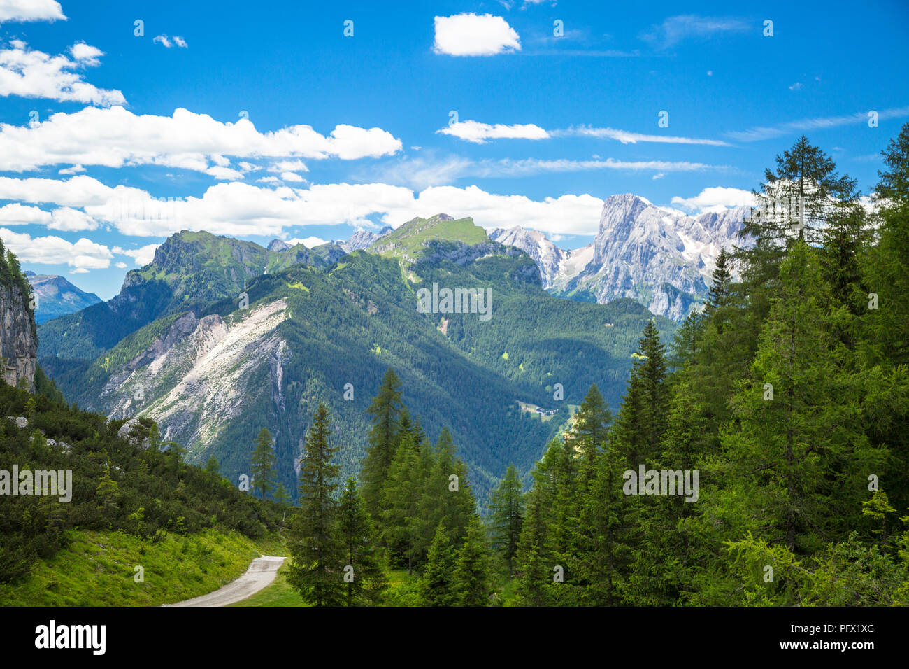 Alpine landscape in the Dolomites, Italy Stock Photo - Alamy