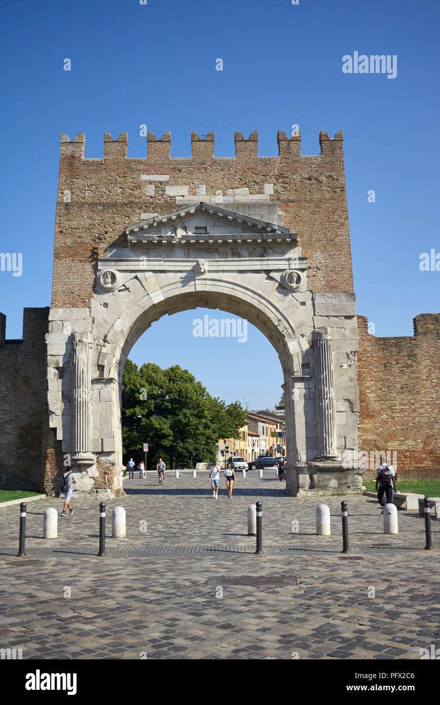 Arch of Augustus, Rimini, Italy Stock Photo