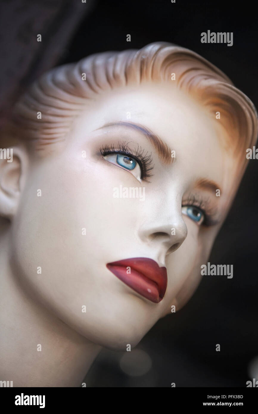 Close up of a vintage pasteboard mannequin Stock Photo Alamy