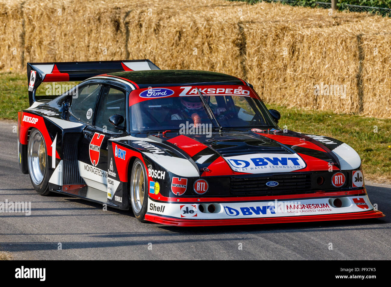 1980 Ford Zakspeed Capri DRM racer with driver Stefan Mucke at the 2018  Goodwood Festival of Speed, Sussex, UK Stock Photo - Alamy