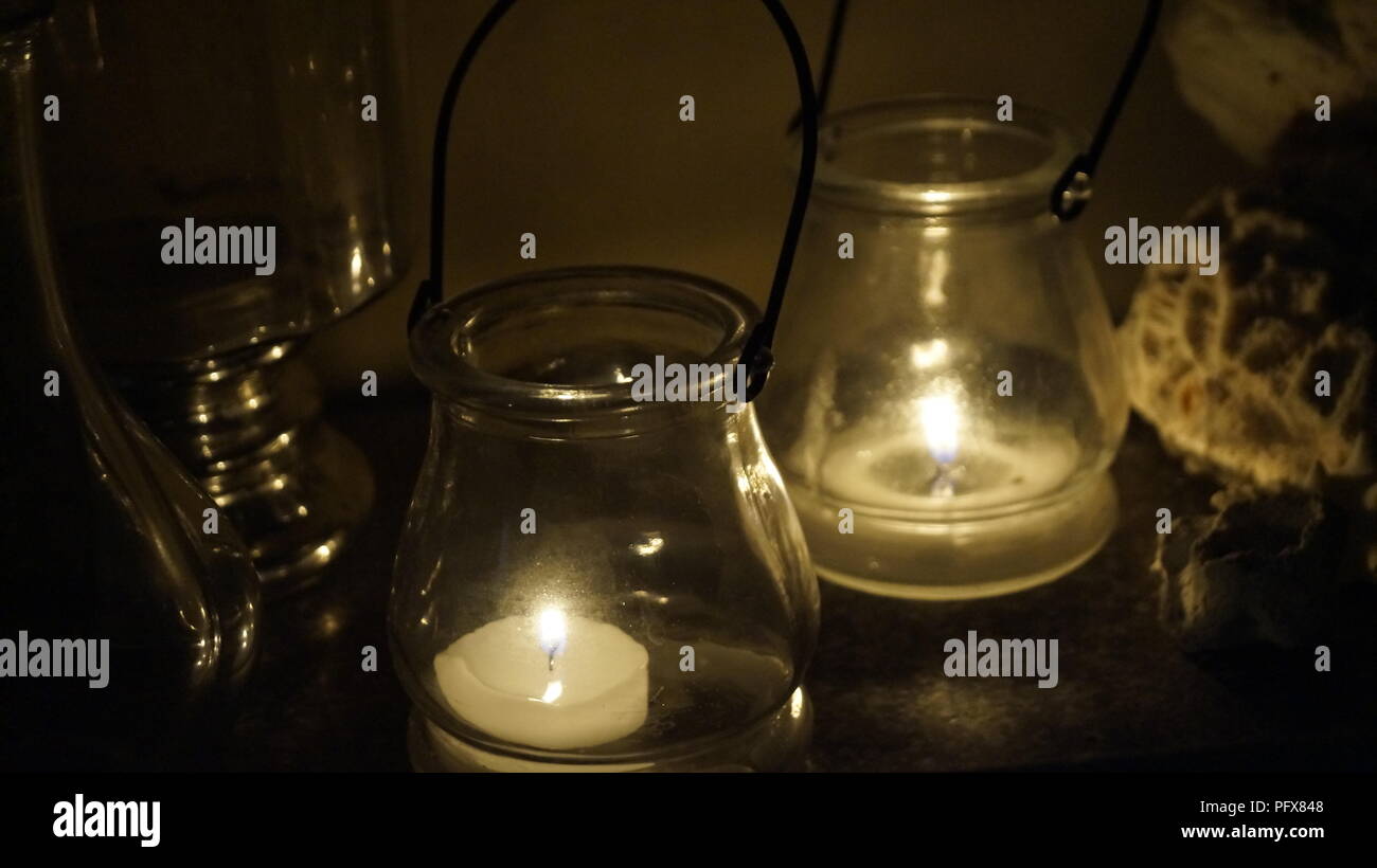Candle in the night Stock Photo Alamy