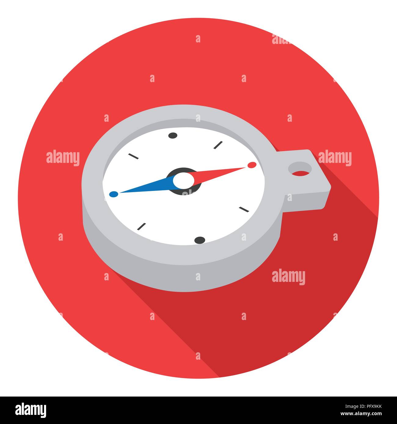 Compass icon in flat style isolated on white background. Camping symbol ...