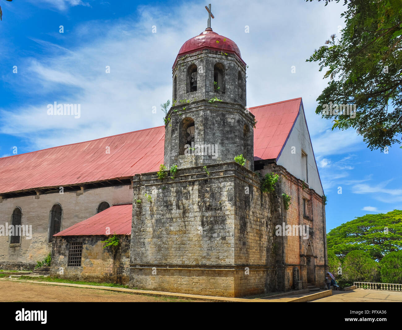 San Isidro Labrador Parish Church (Lazi Church) - Lazi, Siquijor, Philippines Stock Photo