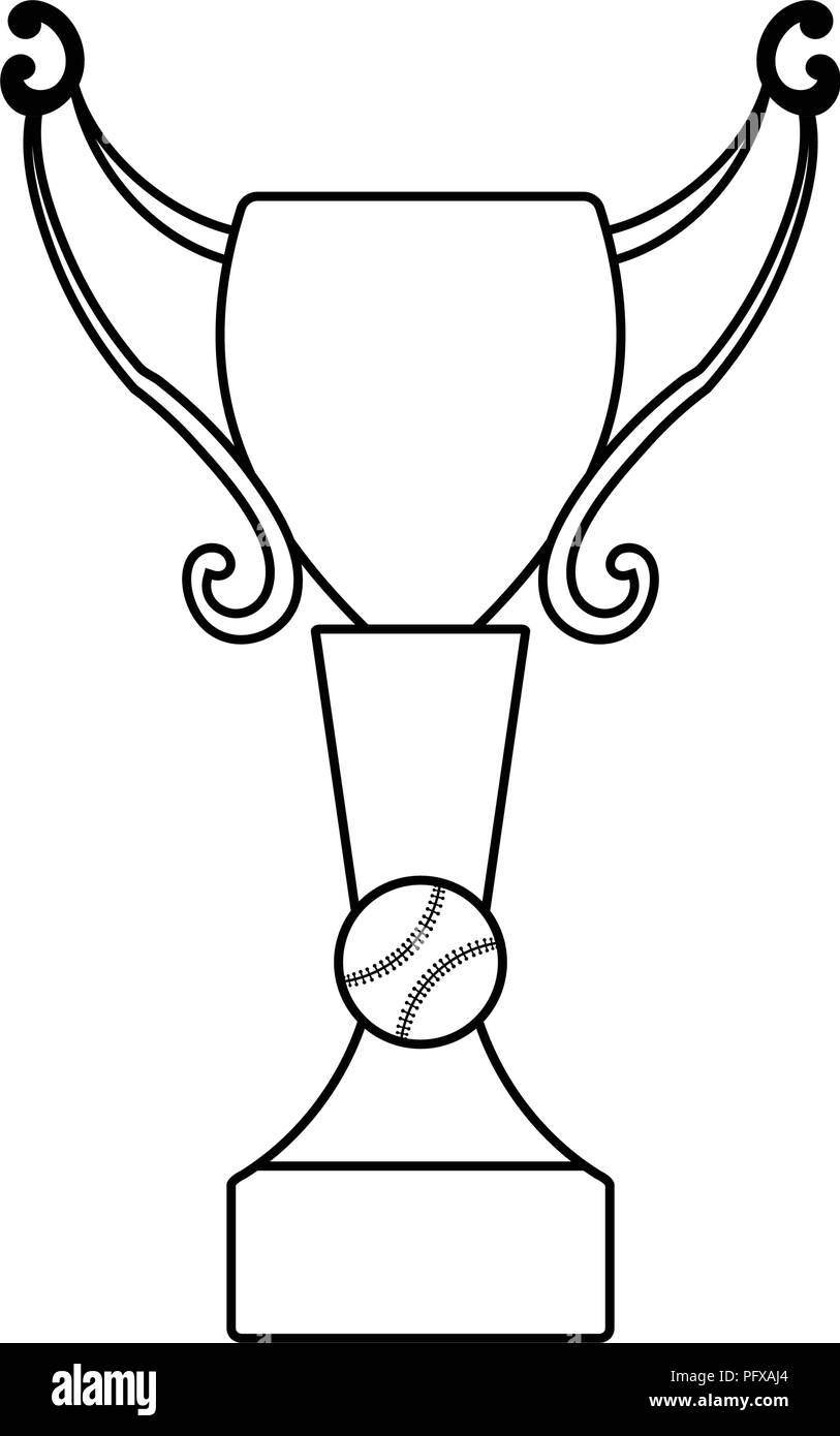 Baseball cup icon. Thin line design. Vector illustration Stock Vector ...