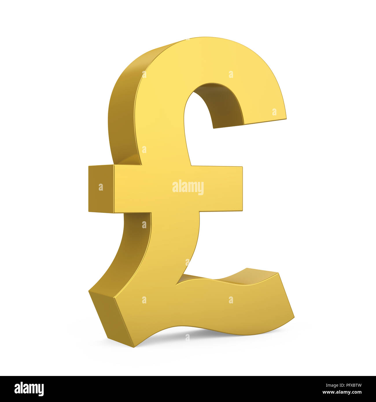 Pound Currency Sign Isolated Stock Photo