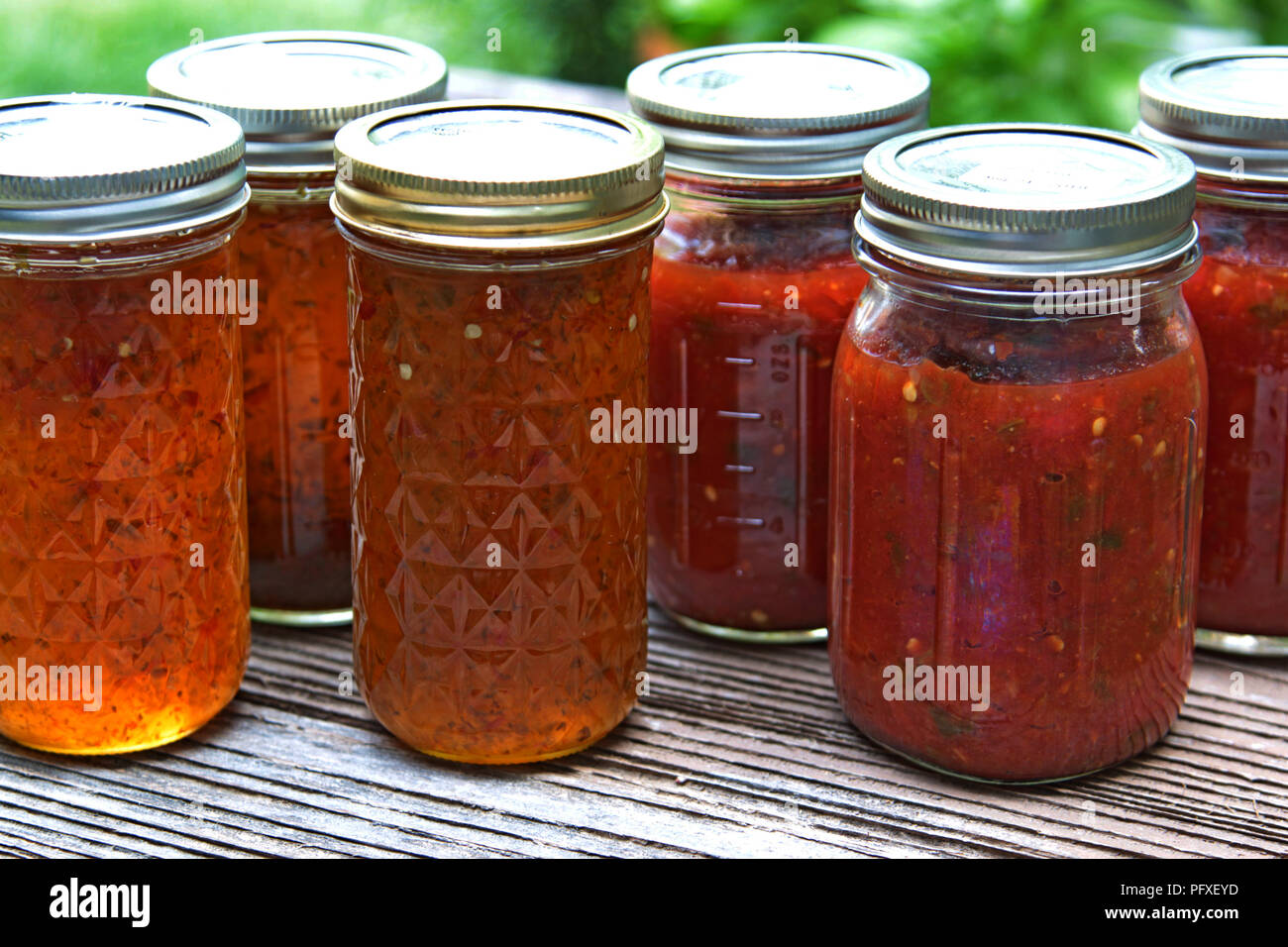 Canning Season for Salsa & Jalapeno Jelly Stock Photo Alamy