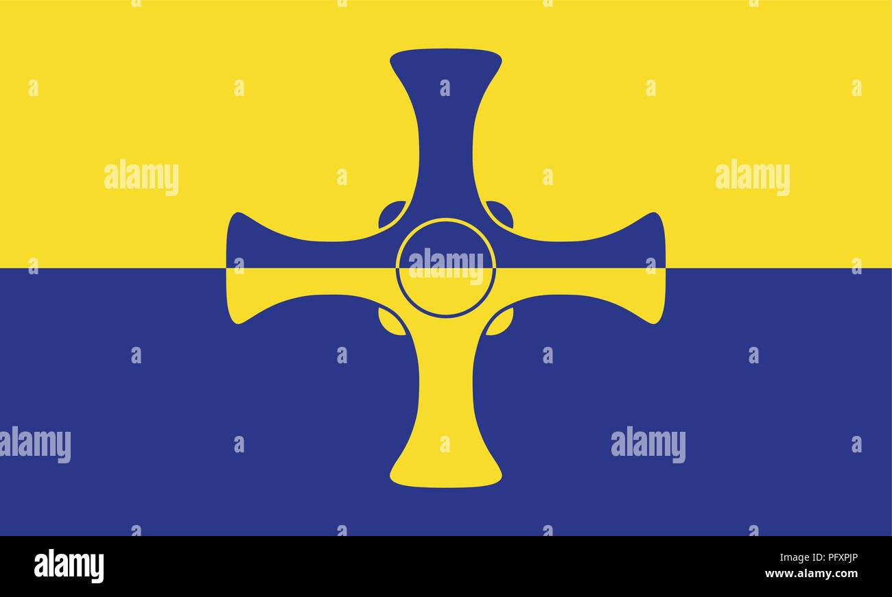 The historic flag of Durham Stock Vector