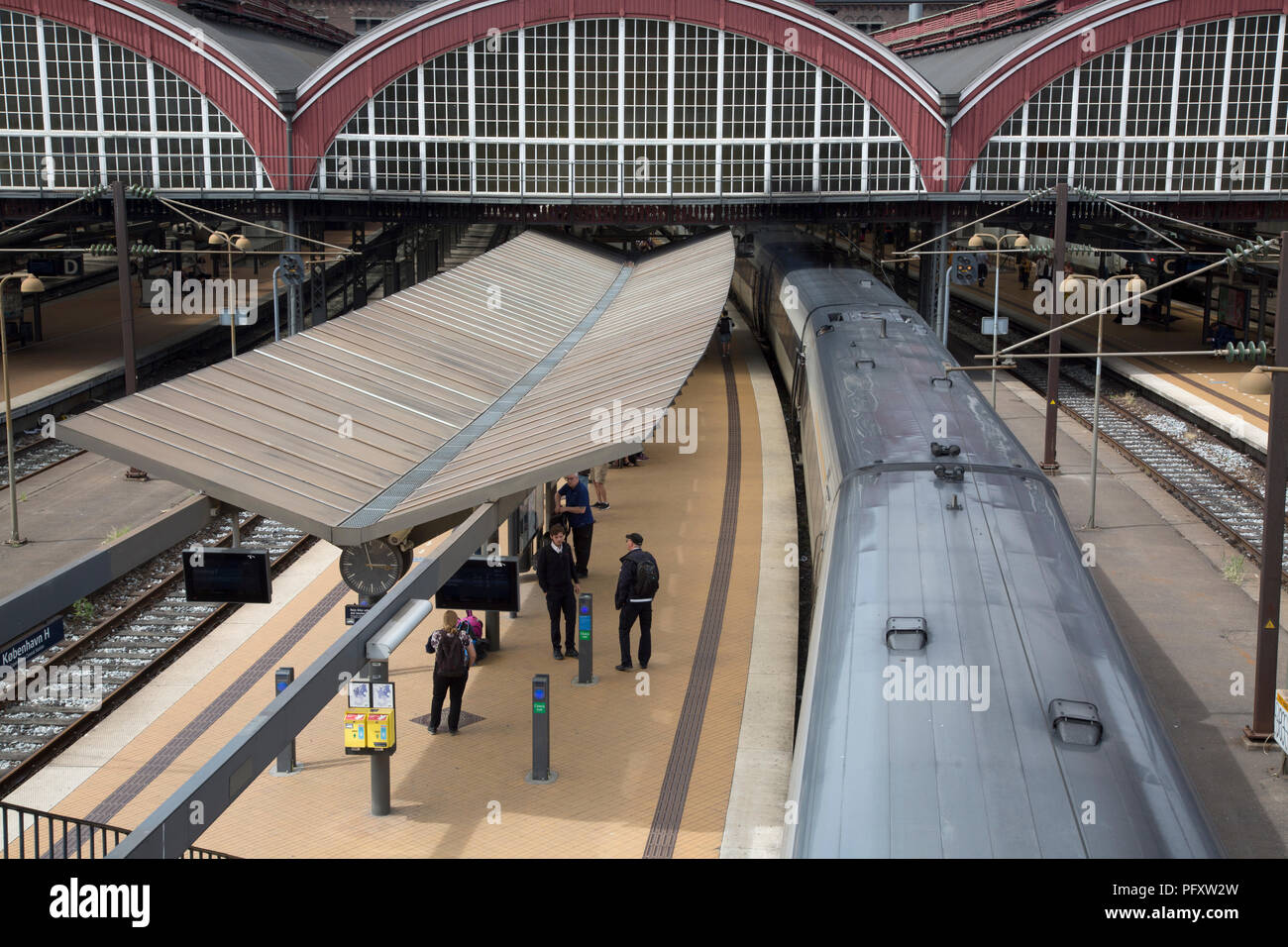 Central Station Platform; Copenhagen; Denmark Stock Photo Alamy