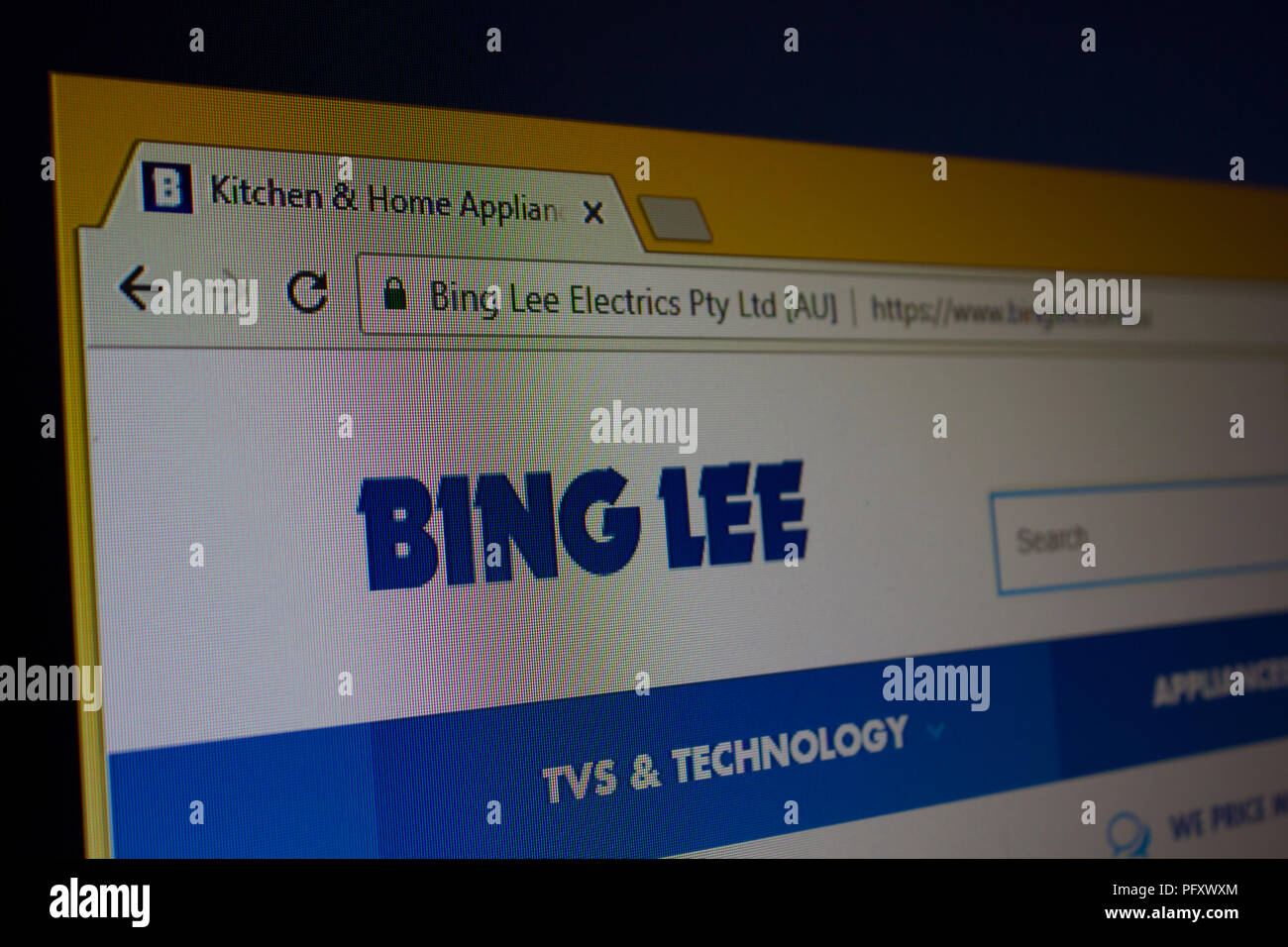 Bing Lee site homepage Stock Photo Alamy