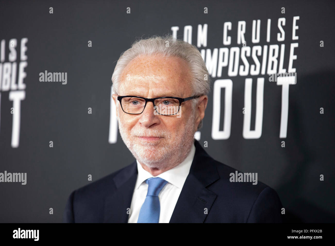 Wolf Blitzer on the red carpet prior to a screening of Mission Impossible Fallout a the Smithsonian National Air and Space Museum on July 22, in Washington, DC. Stock Photo