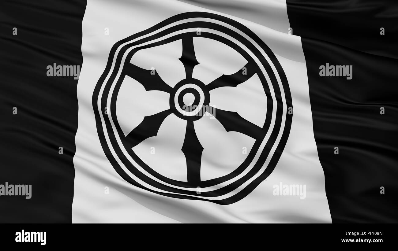 Osnabruck City Flag, Germany, Closeup View Stock Photo