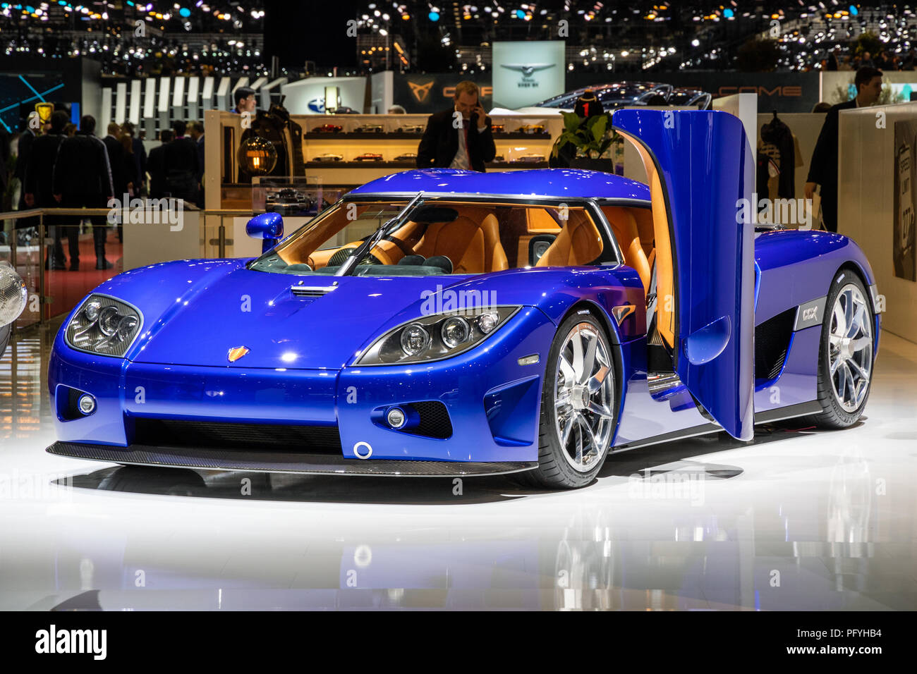 GENEVA, SWITZERLAND - MARCH 6, 2018: Koenigsegg CCX sports car showcased at the 88th Geneva International Motor Show. Stock Photo