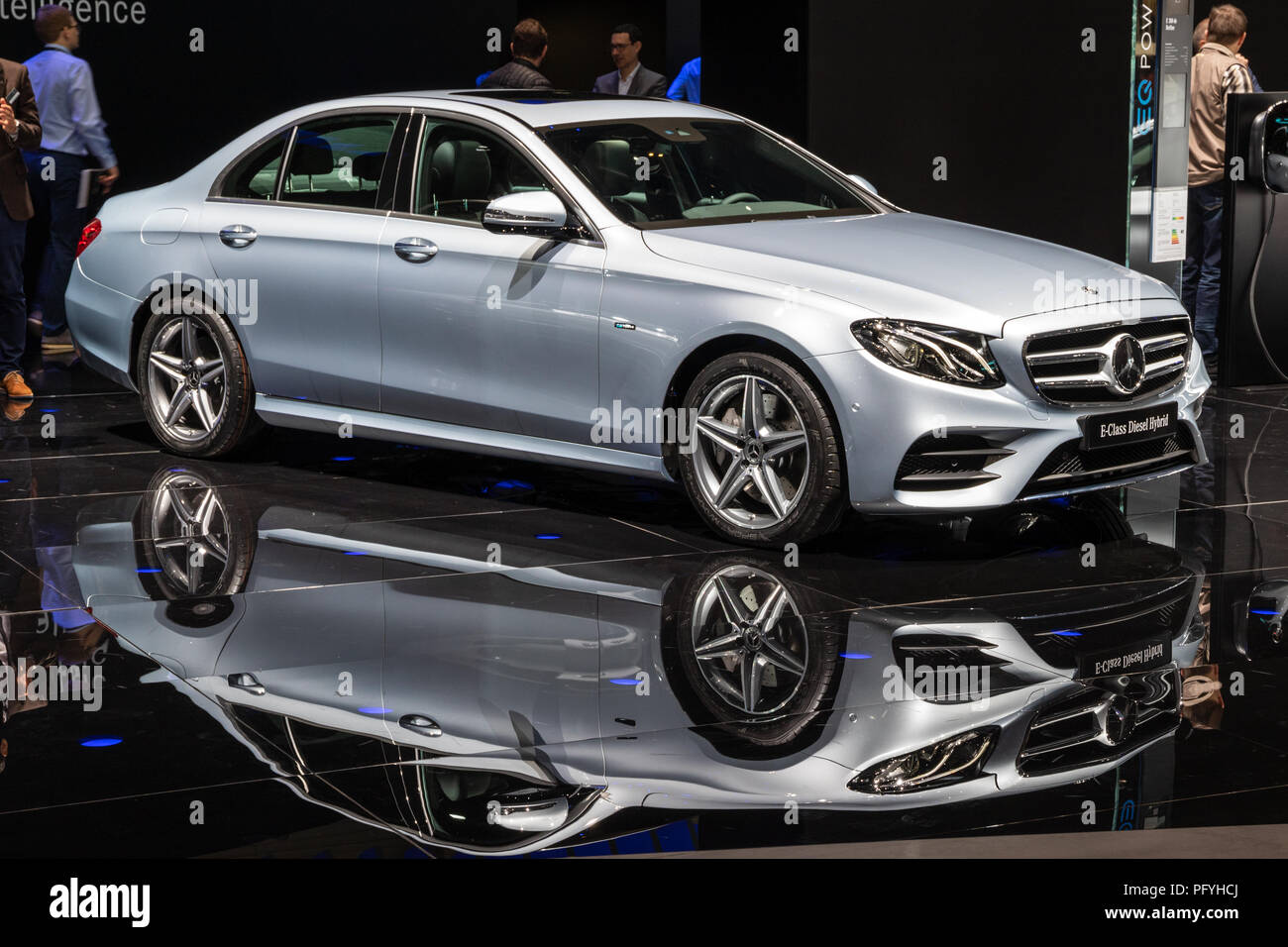 GENEVA, SWITZERLAND - MARCH 7, 2018: New Mercedes Benz E-Class Diesel  Hybrid car showcased at the 88th Geneva International Motor Show Stock  Photo - Alamy