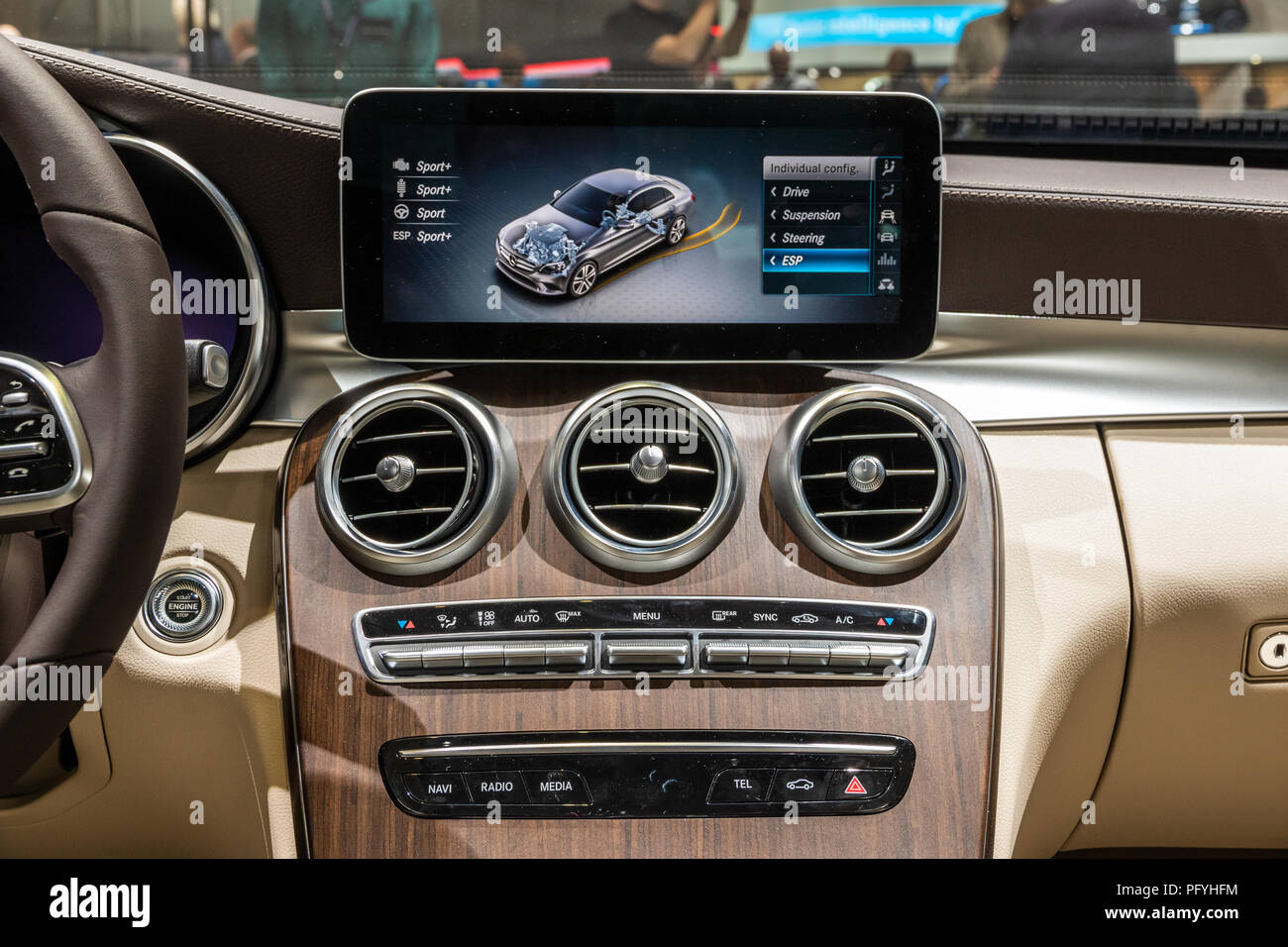 Mercedes benz c class dashboard hi-res stock photography and images - Alamy