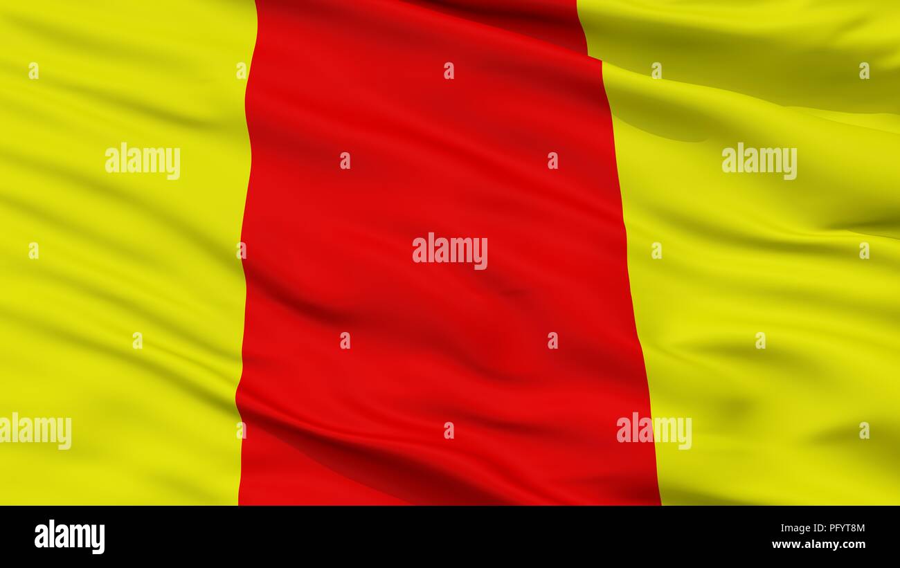 Pruszkow City Flag, Poland, Closeup View Stock Photo - Alamy
