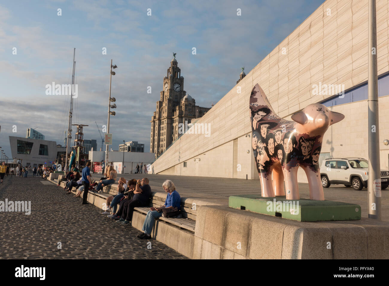 Superlambanana sculpture outside the Museum of Liverpool. UK Stock