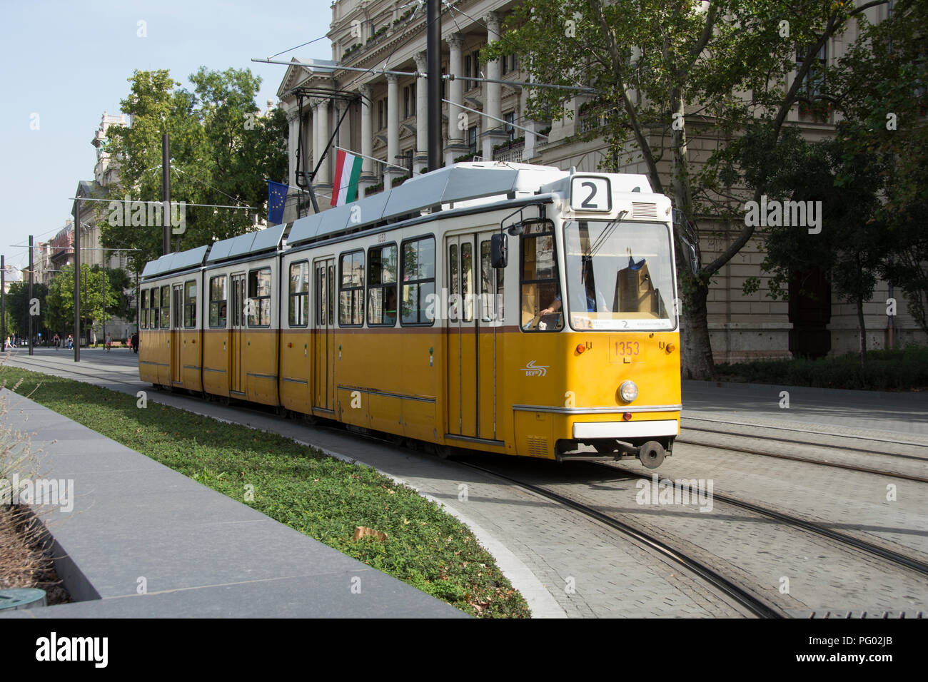 Tram Budapest Stock Photo