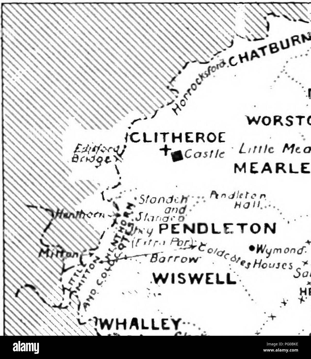 . The Victoria history of the county of Lancaster;. Natural history. WORSTON :. tCLITHEROE Â£J,if^-^ +^r ,, Lirilc Mcctrley ..#.^.Xy â¢'&quot;'&quot;' MEARLEY â¢â¢ BARLCY WITH : ' V^'P' Jt Af: AiKineori/ +WHEATUV â .&quot; ,**f.'c ...^ BOOTH^.^..â i Hofy&gt;,f^,/ ^^ VCOLDSHAW^*-'^ &quot;'ov-H. â¢â¢&quot;ymonif. BOOTH **â &quot;' â .. +â ':,., :-:.Jf mmdtn SJNy PENDLETON ^ . ^ . â âââ f *,'^'^^y .M A Râ¢. S DEN â IWHALLEY-. â * .-.t :Â»- â¢ C^crCll'!.'-,&quot;) .l''^/c ,yâ,^  â â , ^C-j,to^. ^â¢Sj.. Please note that these images are extracted from scanned page images that may have been digitall Stock Photo