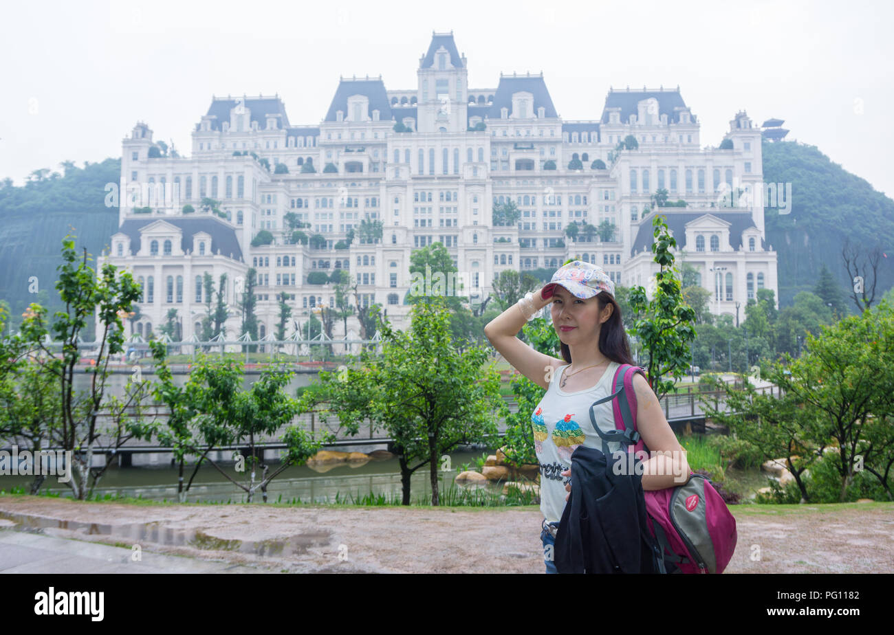 Cityscape of Guiyang. Hua Guo Yuan city. This is currently the largest