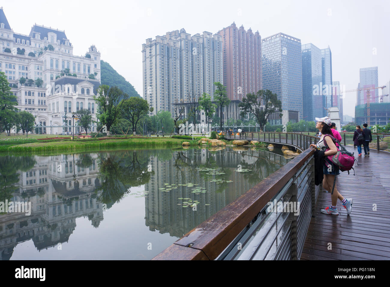 Cityscape of Guiyang. Hua Guo Yuan city. This is currently the largest