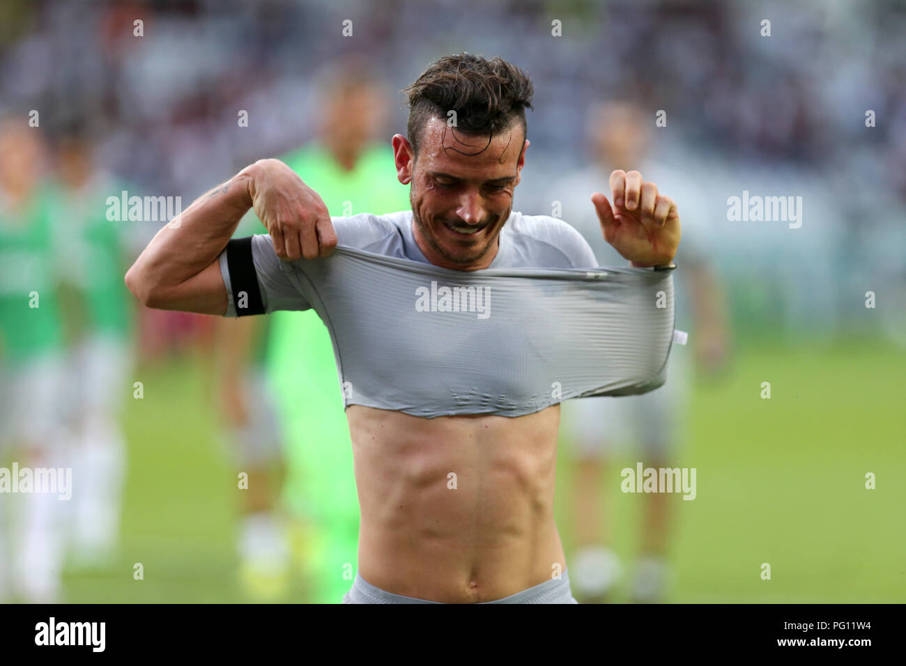 Alessandro Florenzi of As Roma at the end of the Serie A football match between Torino Fc and As Roma  . Stock Photo