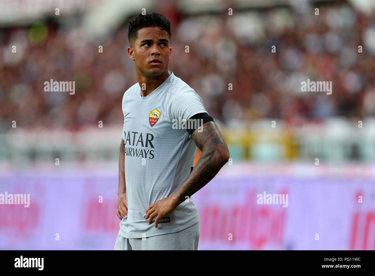 Justin Kluivert of As Roma   during the Serie A football match between Torino Fc and As Roma  . Stock Photo