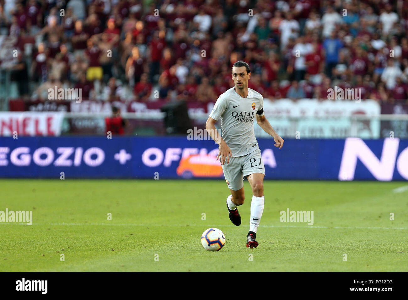 Javier Pastore of As Roma  in action during the Serie A football match between Torino Fc and As Roma  . Stock Photo