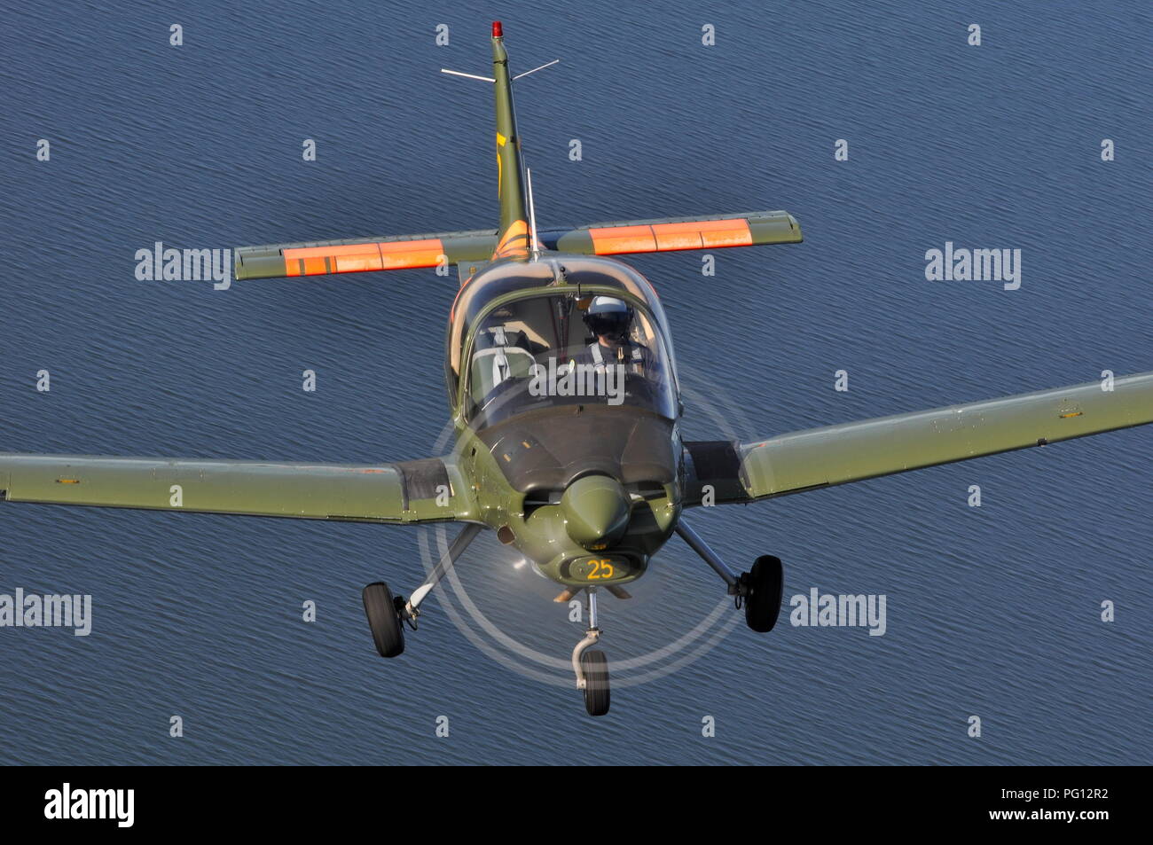 SCOTTISH AVIATION SK-61 BULLDOG OF THE SWEDISH AIR FORCE HISTORIC FLIGHT. Stock Photo