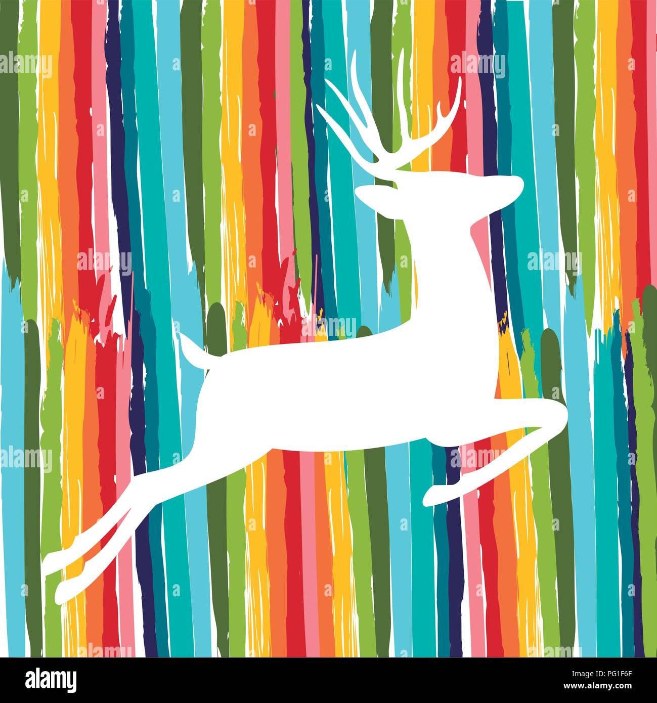 Deer jump drawing hi-res stock photography and images - Alamy