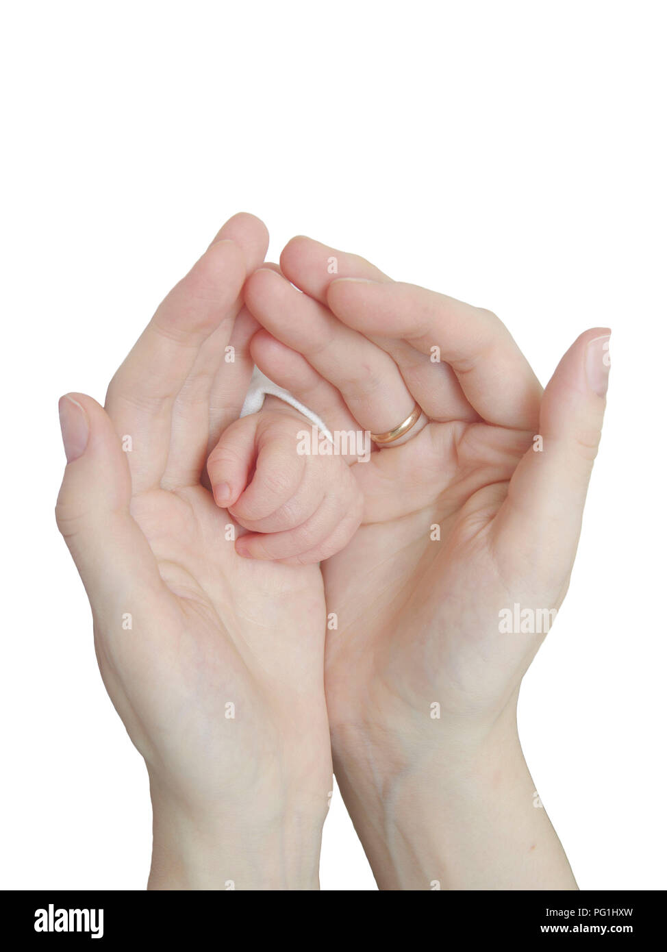 A hand of a mather and child isolated Stock Photo