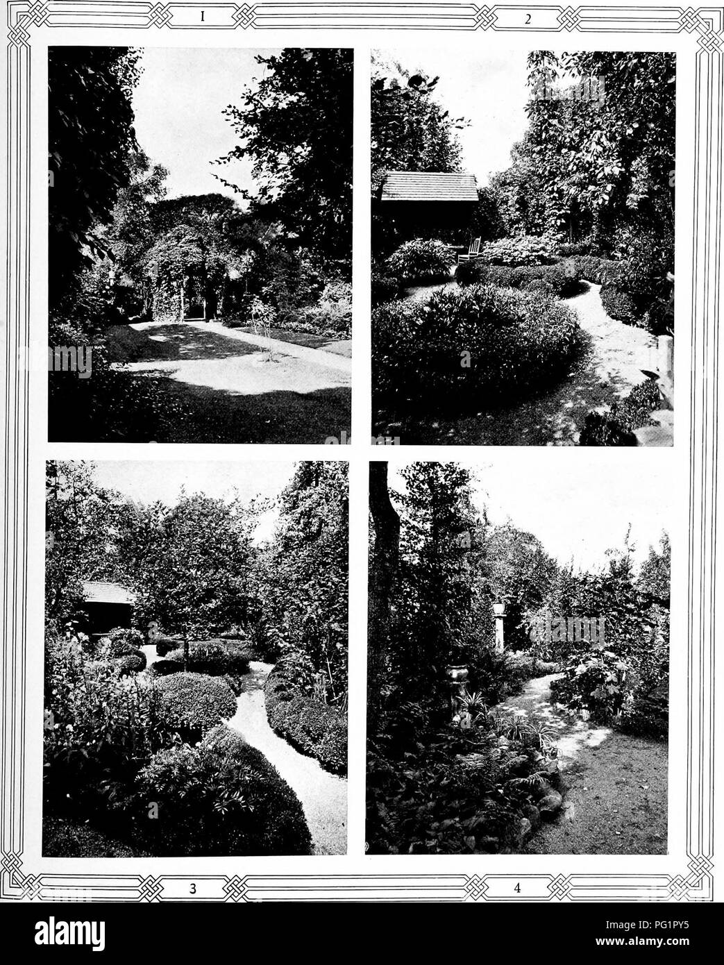 . American gardens;. Gardens; Landscape gardening. . Please note that these images are extracted from scanned page images that may have been digitally enhanced for readability - coloration and appearance of these illustrations may not perfectly resemble the original work.. Lowell, Guy, 1870-1927, ed. Boston, Bates and Guild Company Stock Photo