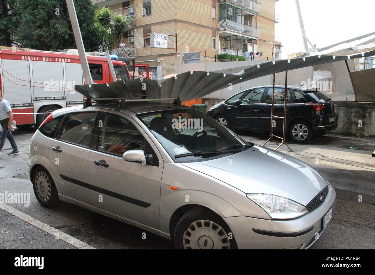 Arzano Italy 22nd Aug 2018 A Whirlwind Hit The Municipality Of
