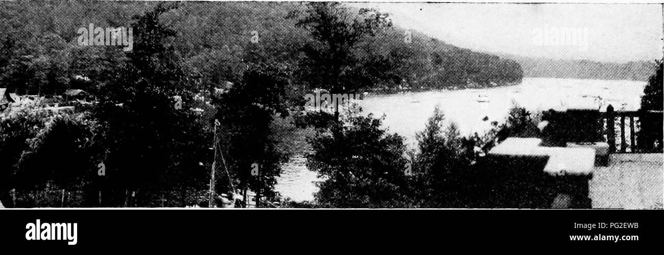 . A state park plan for New York, with a proposal for the new park bond issue. Parks. HIGHLAND LAKE The park has been developed with the sole object of makiug it accessible and usable for the people. Great care has been taken to preserve and enhance its natural beauties and all arti- ficial adornment has been avoided. Only such buildings have been erected as were considered necessary for the comfort of visitors and proper housing of the organization. Eoads, paths, trails, lakes, docks, beaches, water and sani- tary systems, playgrounds, picnic groves, boats, pavilions, shel- ters, camps and ic Stock Photo