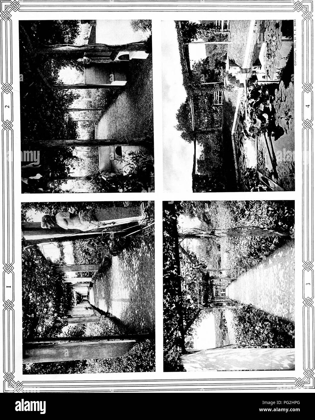 . American gardens;. Gardens; Landscape gardening. . Please note that these images are extracted from scanned page images that may have been digitally enhanced for readability - coloration and appearance of these illustrations may not perfectly resemble the original work.. Lowell, Guy, 1870-1927, ed. Boston, Bates and Guild Company Stock Photo