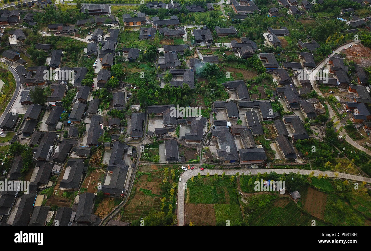 Zunyi, Zunyi, China. 23rd Aug, 2018. Zunyi, CHINA-Aerial photography of ...