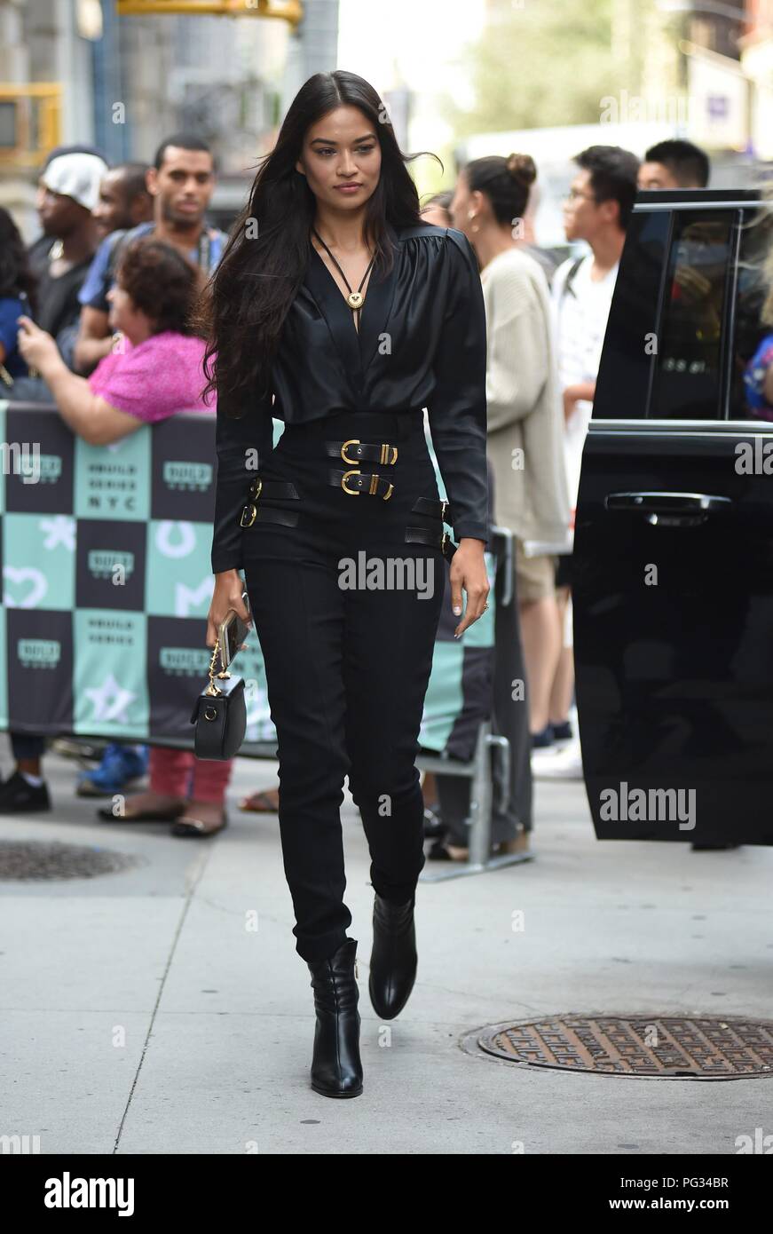 Shanina Shaik out and about for Celebrity Candids - WED, , New York, NY August 22, 2018. Photo By: Kristin Callahan/Everett Collection Stock Photo