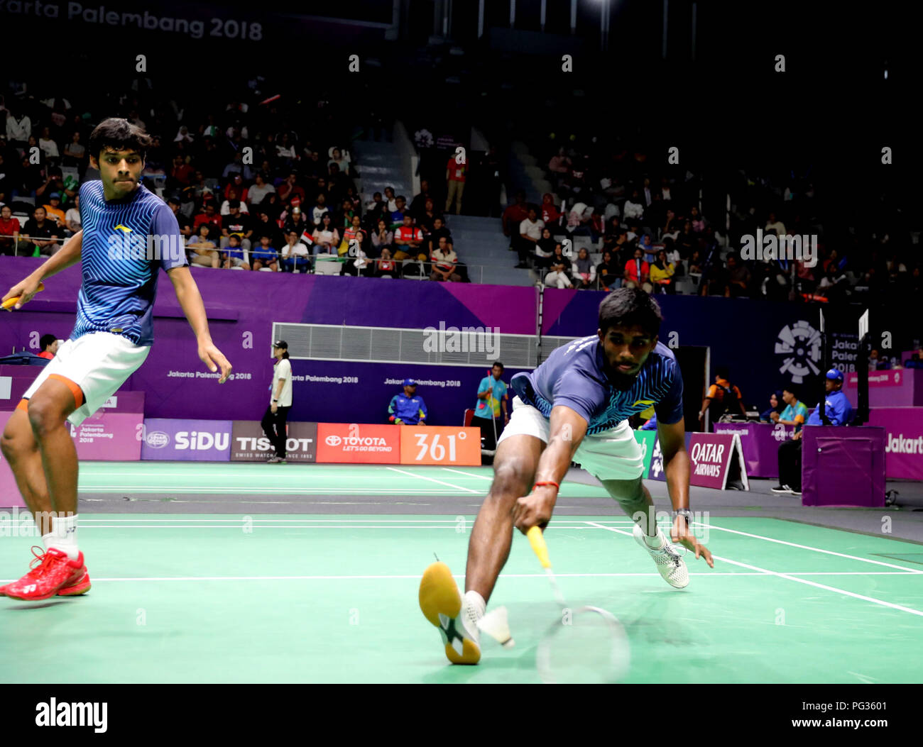 Jakarta, Indonesia, 23rd Aug 2018: Badminton: India’s Shuttler Ranki ...