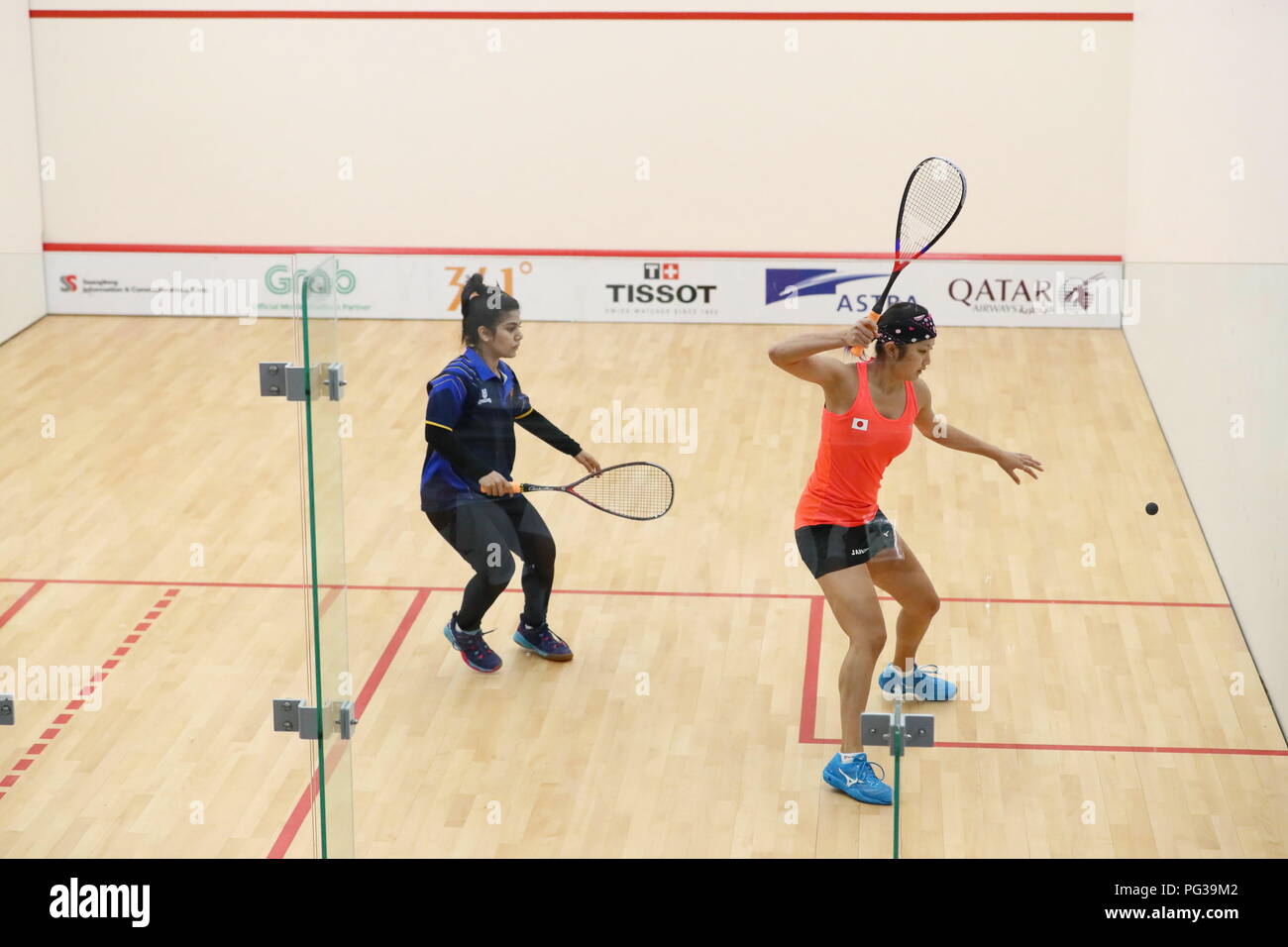 Jakarta, Indonesia. 23rd Aug, 2018. Satomi Watanabe (JPN) Squash