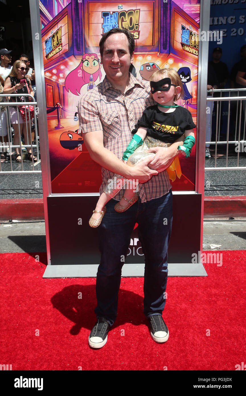 The Los Angeles Premiere Of Warner Bros Animations Teen Titans Go The Los Angeles Premiere Of Warner Bros Animations Teen Titans Go! To The Movies Featuring Michael Jelenic Juliette Jelenic Where Hollywood California United States When 22 Jul 2018 Credit PG3JDX 