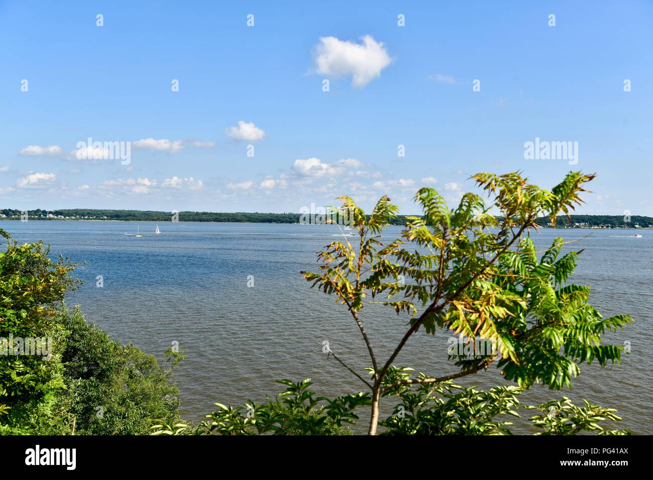 Northern tip of the Chesapeake bay viewed from Elk Neck state park, MD, USA Stock Photo