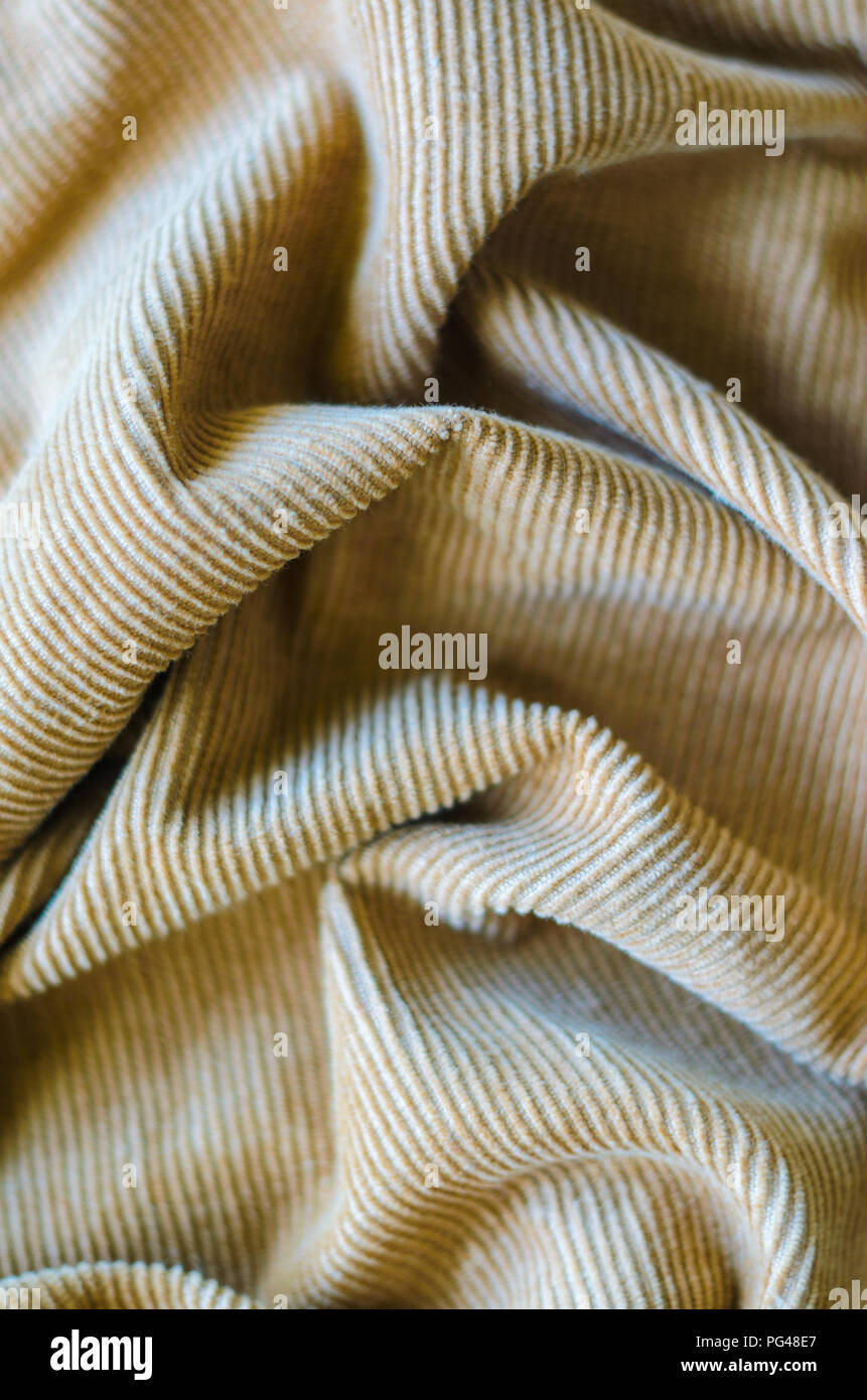 Texture of Soft Velvet Fabric with Folds Closeup. Texture of Beige ...