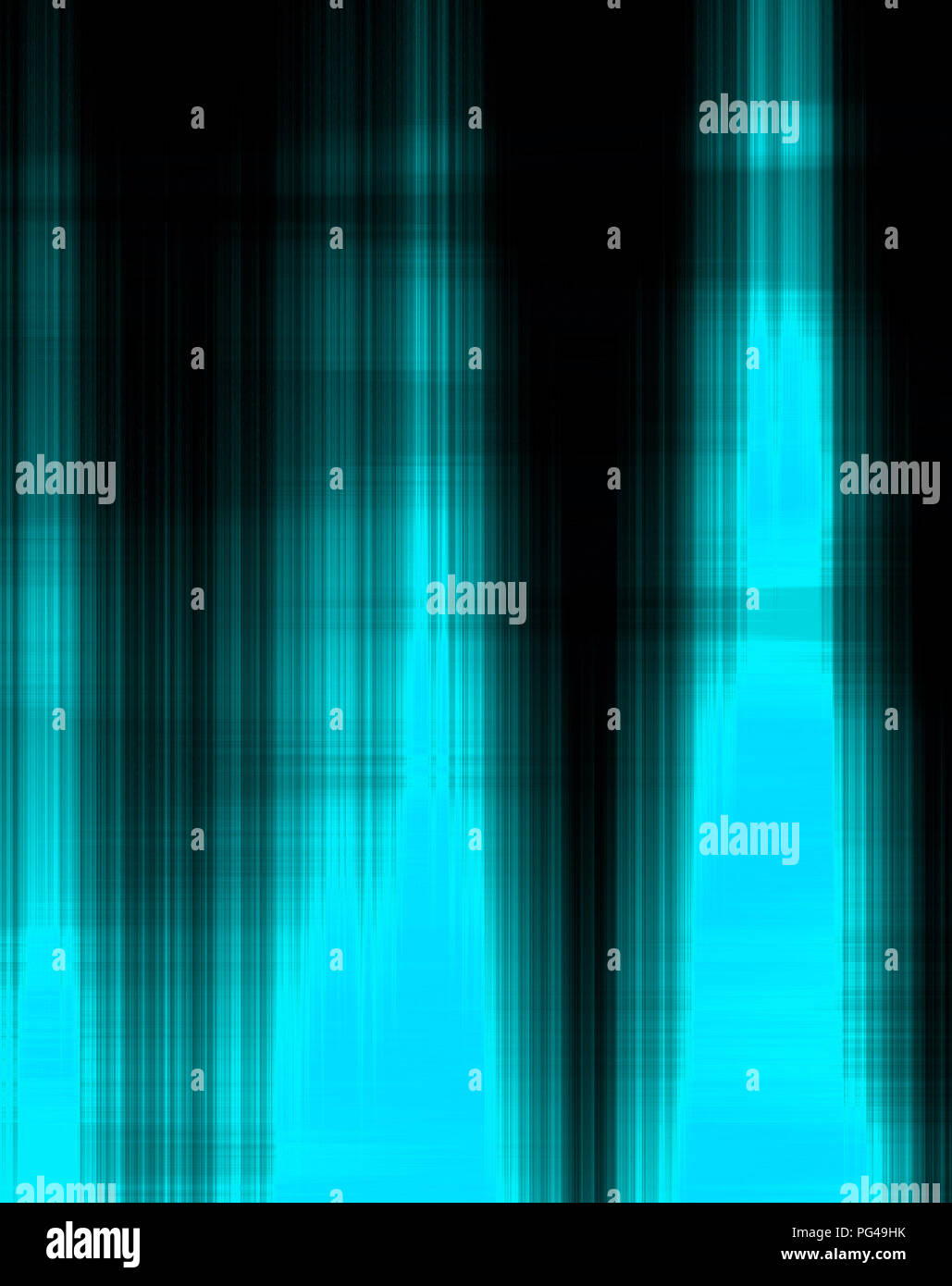 Blurred motion.Blue shining objects in the dark. Colorful neon glowing