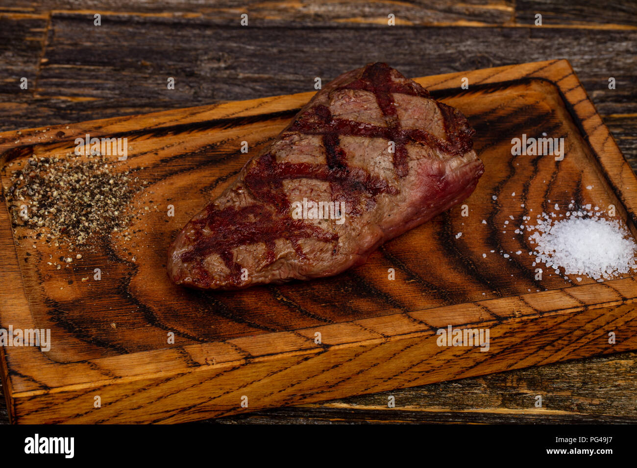 Grilled Beef steak fillet Black Angus Stock Photo Alamy