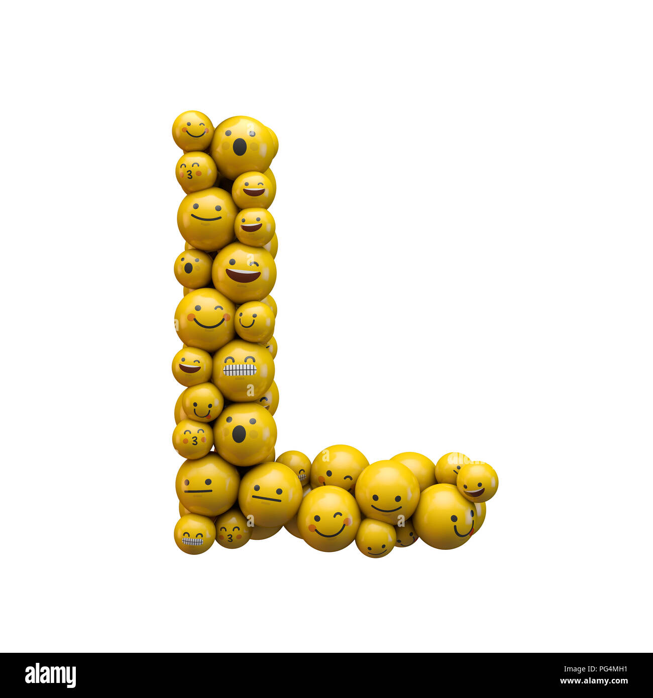 Letter L emoji character font. 3D Rendering Stock Photo Alamy