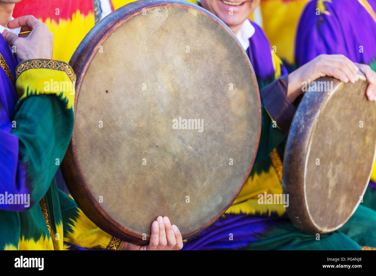 Folk Uzbek percussion musical instrument Doyra Stock Photo - Alamy
