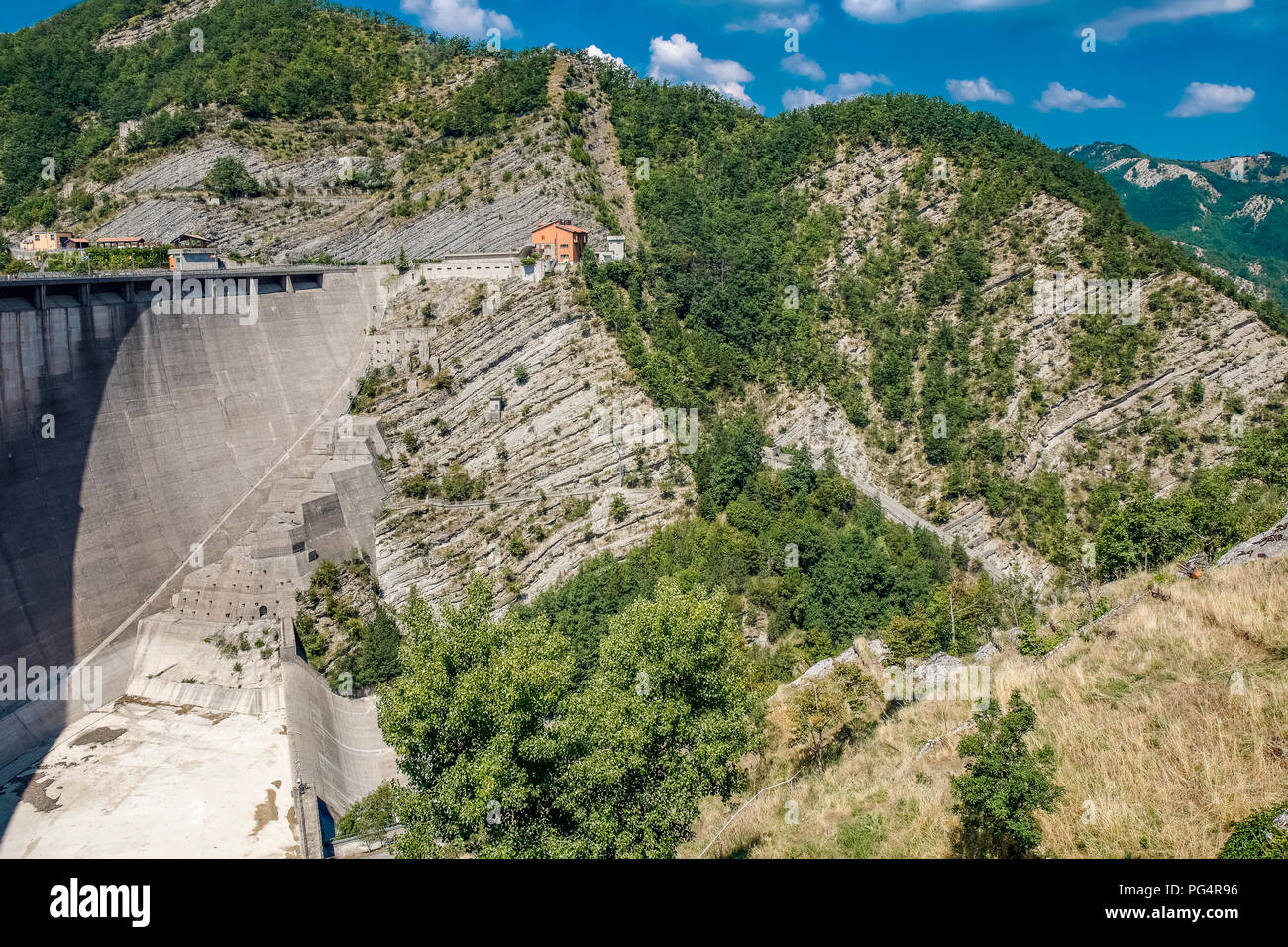 Italy Emilia Romagna Casentino National Park Ridracoli:Ridracoli Dam on the Bidente river Stock Photo