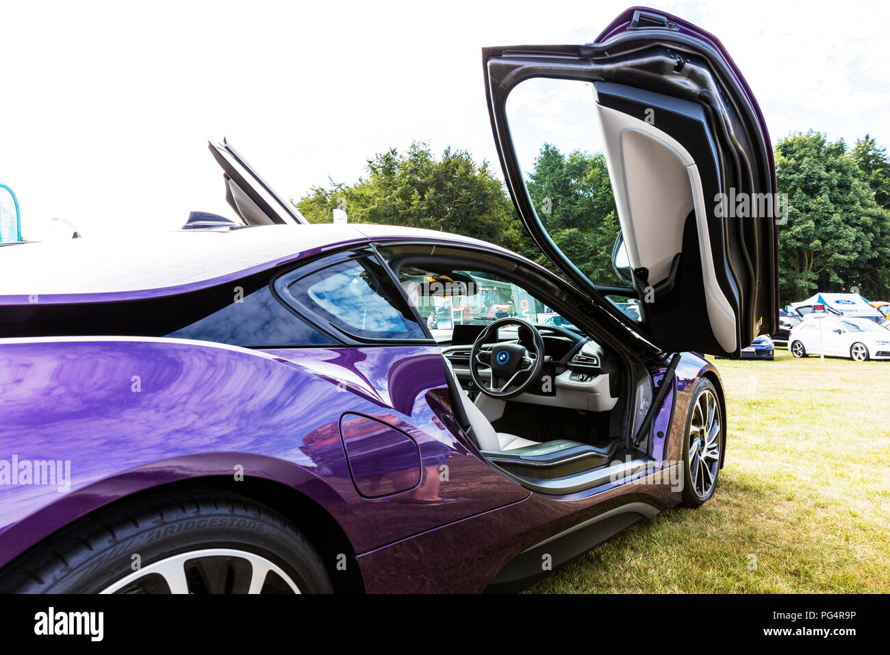 BMW i8 coupe car,  i8 coupe, sports car, electric car, electric sports car,  i8 coupe car, BMW car, BMW cars, BMW  i8 coupe, BMW i8, gull wing doors, Stock Photo
